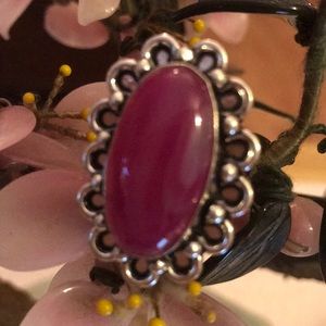 Vintage 925 Botswana agate ring